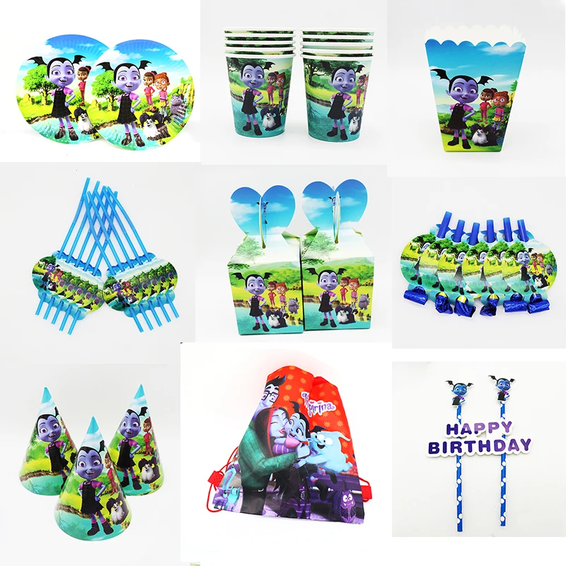 Vampirina вечерние украшения детский душ поставки одноразовые тарелки салфетки для