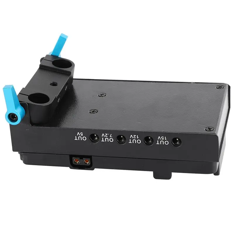 

V Mount V-Lock Battery Plate Adapter with 15Mm Dual Hole Rod Clamp LP-E6 Dummy Battery Adapter for BMCC BMPCC Canon 5D2/5D3/5D4/