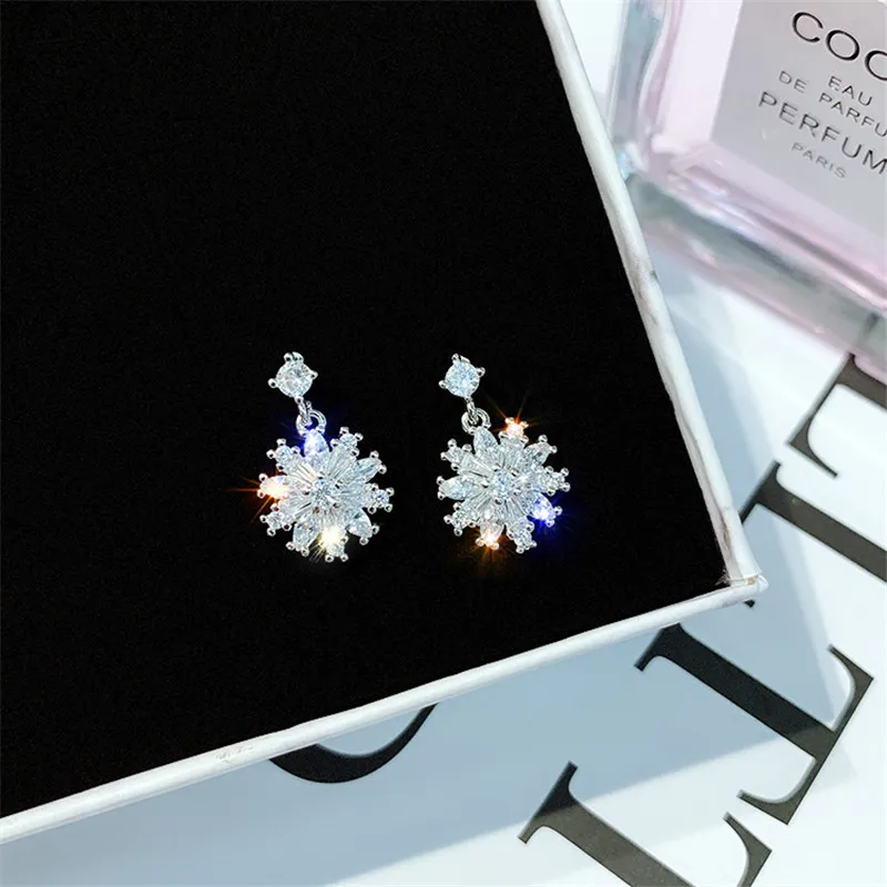 Маленькие циркониевые серьги гвоздики FYUAN украшения для девочек с кристаллами в