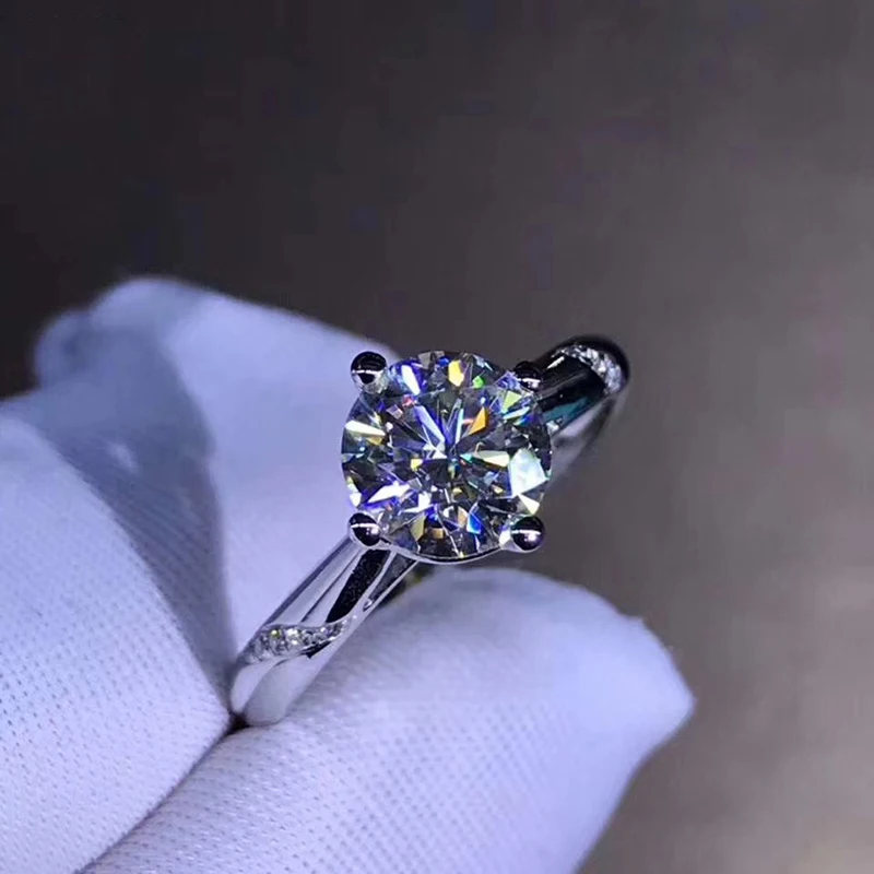 Кольцо из белого золота 18K диагональ 1 карат 2 карата 3 | Украшения и аксессуары