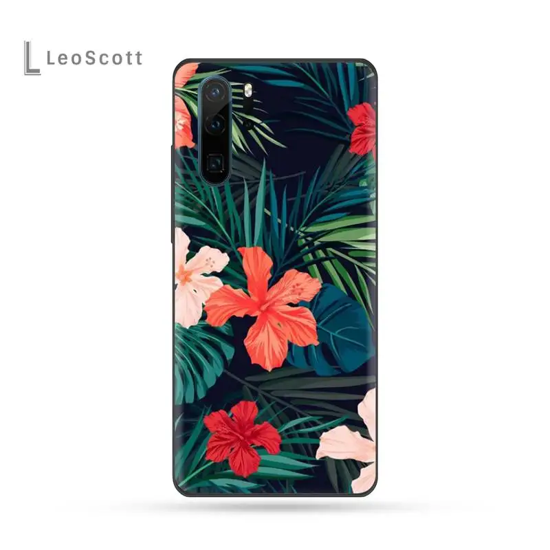 Цветные цветы ретро Мягкий силиконовый чехол для телефона из ТПУ Huawei P9 P10 P20 P30 Lite