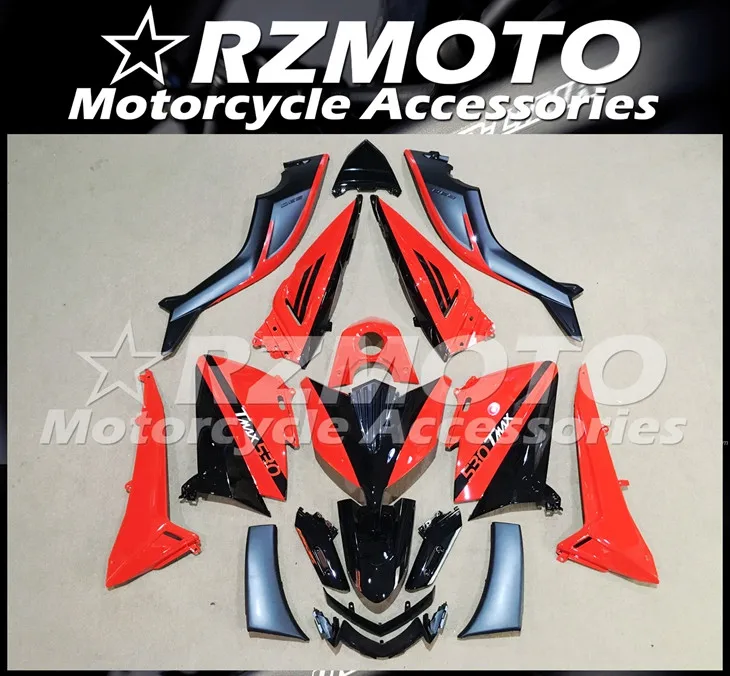 

Injection Mold New ABS Motorcycle Whole Fairings kit Fit for YAMAHA Tmax 530 2015 2016 15 16 Tmax530 Bodywork set Red black