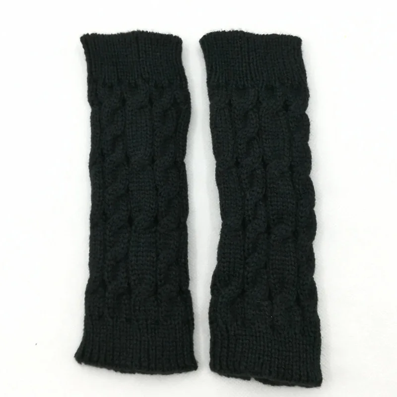 

Short Arm Cuffs Warmers Women Mitt Winter Warm Knitted Thick Solid Elegant High Quality Womens Simple Student Girls Korean Style