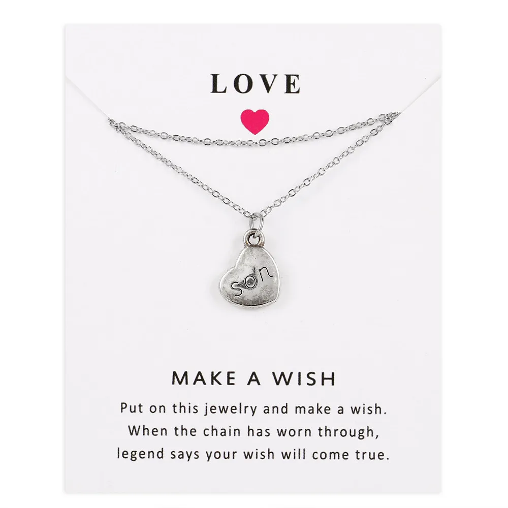 Крошечное сердце изысканное с MON DAD персонализированное ожерелье ошейник буквами