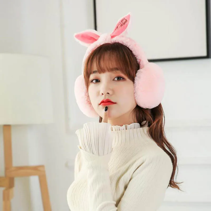 Calymel регулируемые Модные Элегантные зимние наушники с кроличьим мехом для женщин