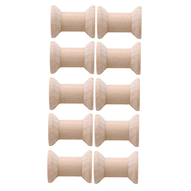 10 шт Empyty деревянные катушки Винтажный стиль органайзер для шитья лент шпагат