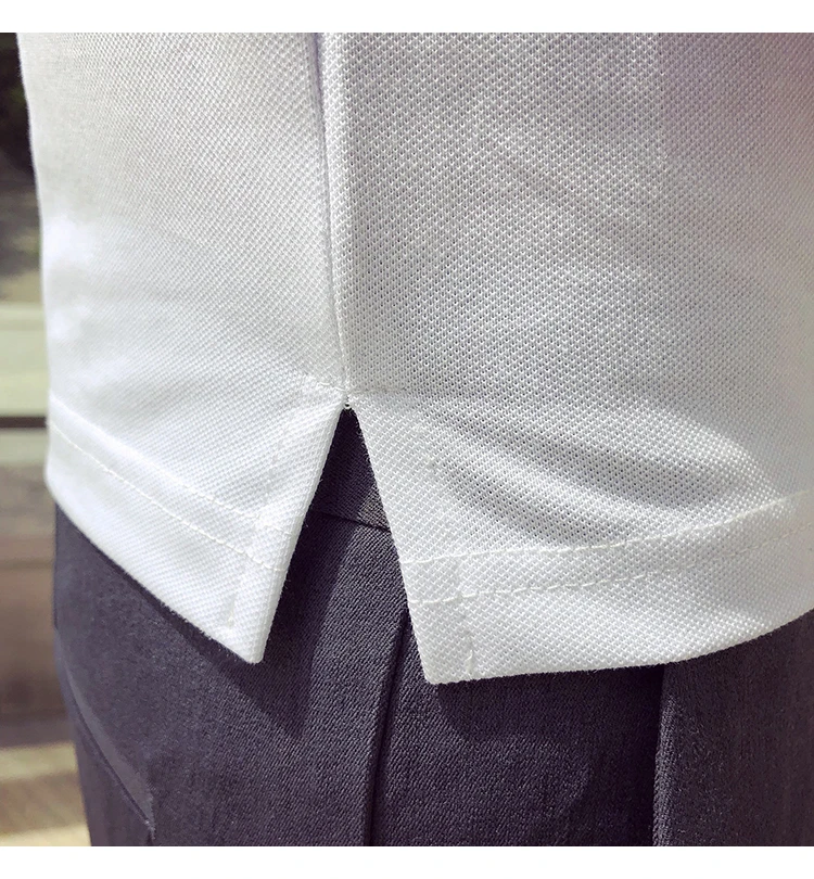 Рубашка-поло мужская приталенная с коротким рукавом модная повседневная Уличная