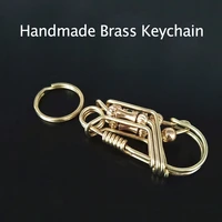 unique chinese handmade brass key fob tools personality creative mens and womens car keychain bird button gift jewelry