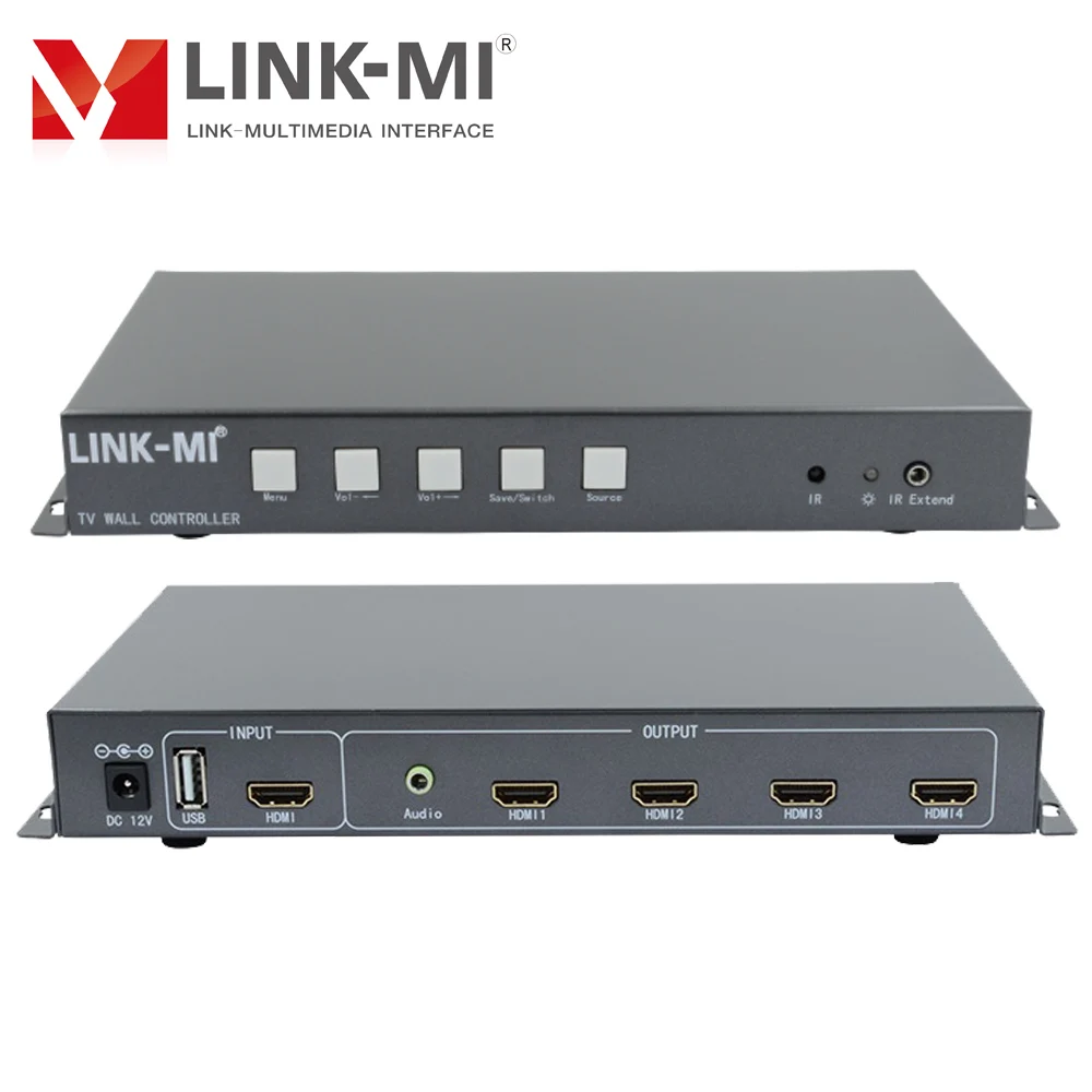 LINK MI Mini 2x2 контроллера видеостены USB/HDMI 1x4 1x3 1x2 1080P @ 60 Гц 180 ° вращения экрана края ТВ