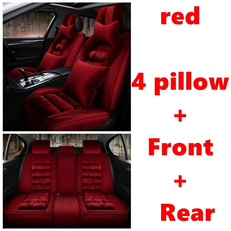 red luxury Warm Car Seat Cover for KIA Picanto Ceed sportage Soul RIO Cerato rio 3 Carnival Maxima Optima SHUMA K2 K3 K4 K5 Car accessories - Название цвета: red luxury