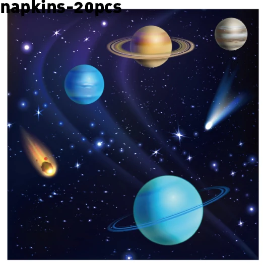 

8pcs 9 inch Universe Cosmic Planet Dinner Dissert Plates for Kids Happy Birthday Disposable Tableware Sets Baby Shower Party