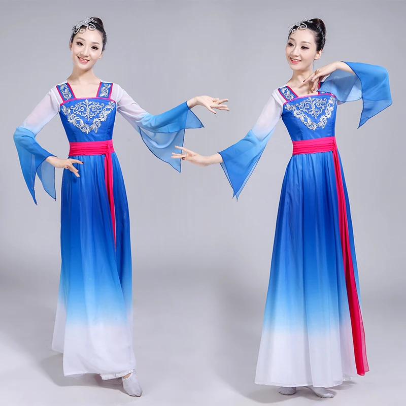 

Женский костюм для классических танцев Ms. hanfu, женское платье для хора в китайском стиле, Женский костюм для танцев