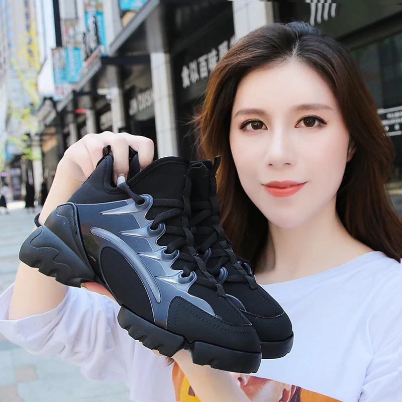 2019 г. Осенняя Дизайнерская обувь женские кроссовки на платформе дышащие