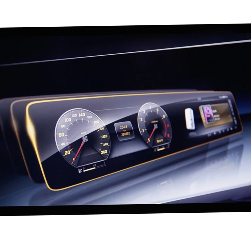 2Pcs Full Cover Car Navigator Dashboard Screen Protective Film for Benz E Class W213 2016-17 Tempered Glass Protector | Автомобили и