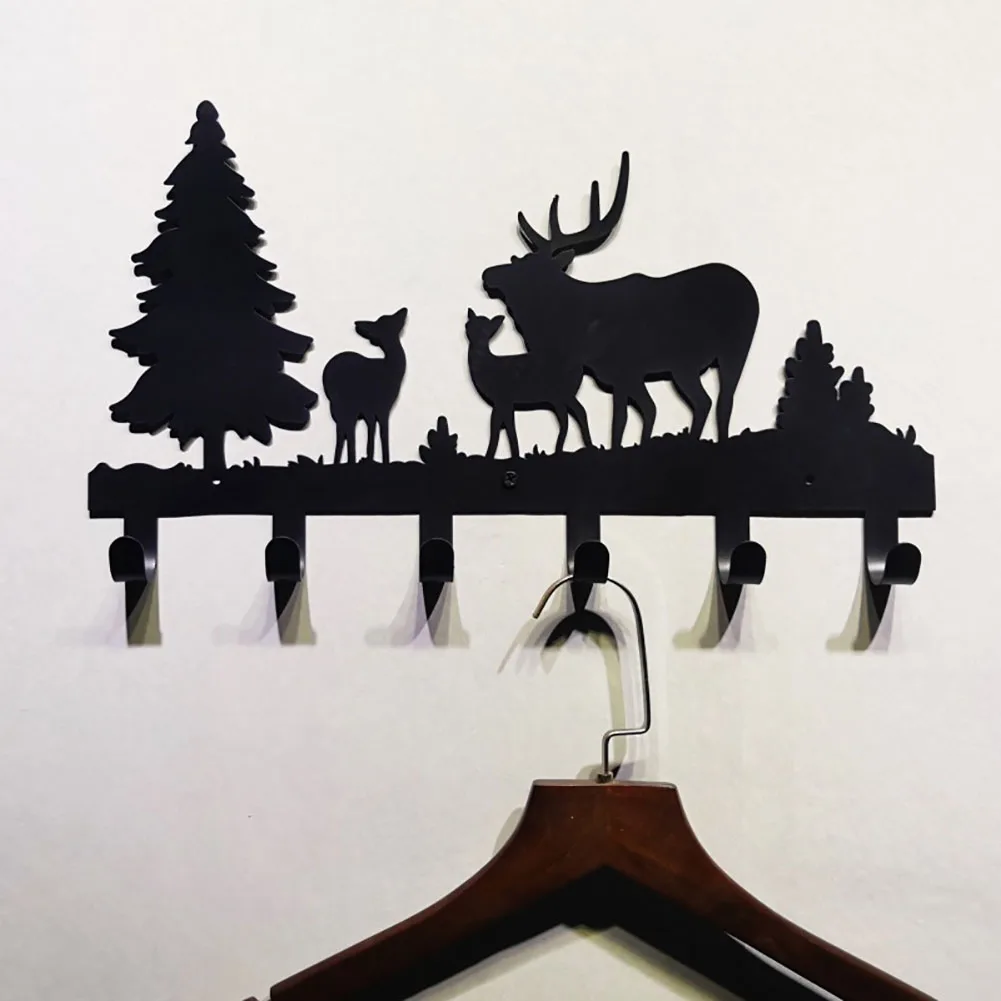 

Space Saving Porch Solid Easy Install Wall Mounted Clothing Durable Gift Iron Art Storage Hanging Hook Cartoon Home Decoration
