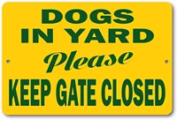 beware of dog keep gate closed metal sign 16 x 12inch painting for indoor outdoor home bar coffee kitchen shop wall decor