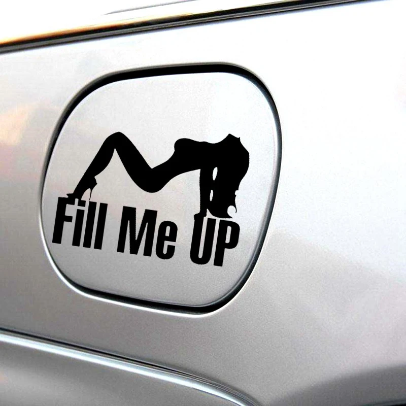 14*9 см автомобильные наклейки Help Me Fill Up Pull Fuel The Tank Cover светоотражающие Авто Внешние
