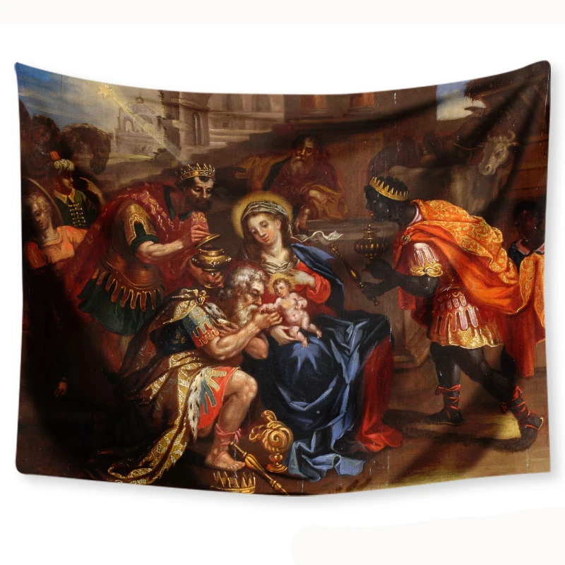 Настенный Ковер с изображением Иисуса домашний декор настенный гобелен большая