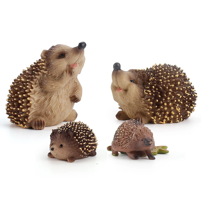 Mini erizo salvaje de simulaci&oacute;n de animales para ni&ntilde;os, modelo de colecci&oacute;n cognitiva educativa de ciencia, juguete hecho a mano de escritorio-1