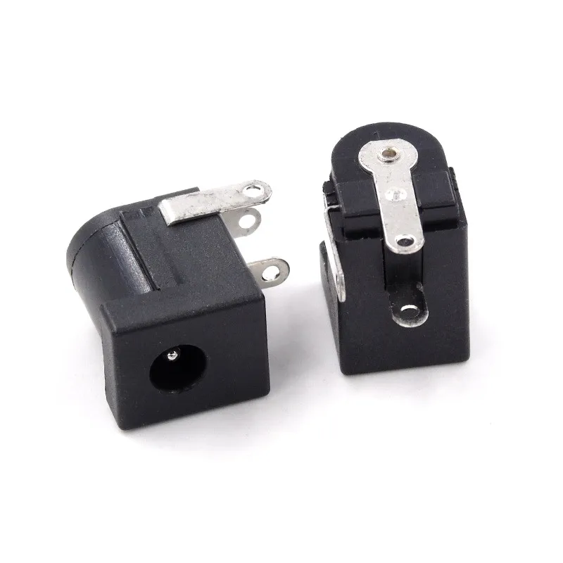 10Pcs DC-005 Black 3.5x1.35mm 3pin DIP DC Power Supply Socket DC005 3.5-1.35MM Female Panel Mount Connector DC-005C 1.3mm needle - купить по
