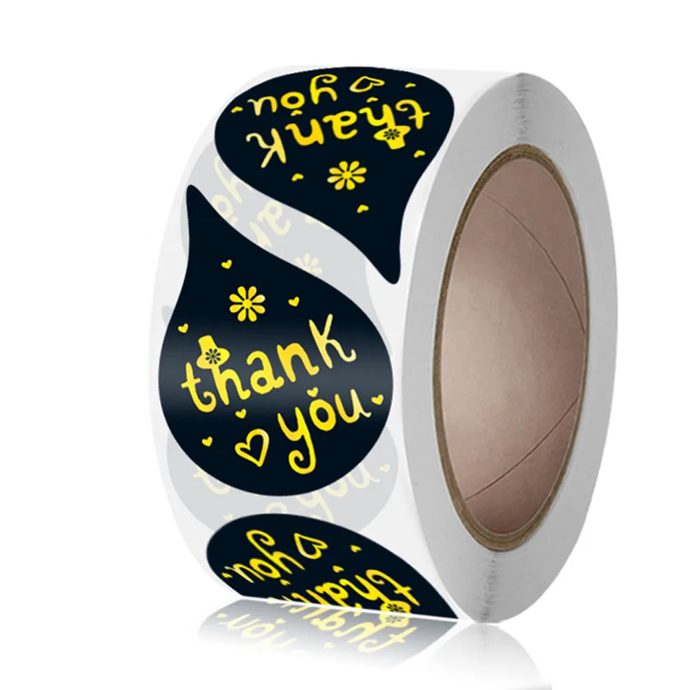 

Newest Colorful Thank You Stickers For Supporting Small Businesss Droplets Shape Label Stickers For Envelopes, Cards, Gift Boxes