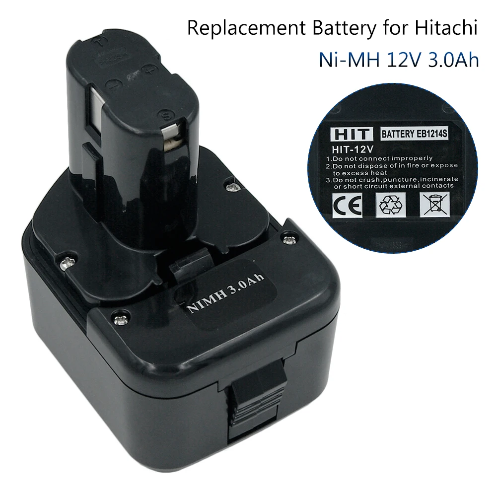Никель металлогидридный аккумулятор 3000 мАч для HITACHI 12 В EB1230R EB1230X EB1212S EB1214S EB1220BL