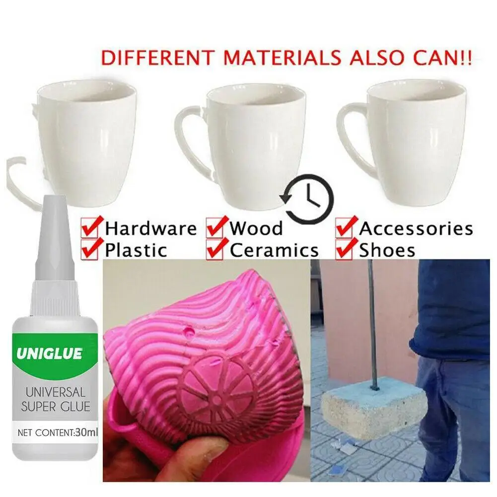 

Универсальный супер клей для ремонта плитки, 30 мл, клей подходит для обуви, стекла, камня, склеивания дерева, пластика, ремонта металла W3W6