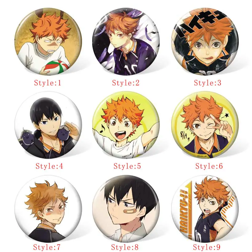 58 мм Haikyuu! К верхнему аниме значок косплея Мультяшные Броши коллекция булавок