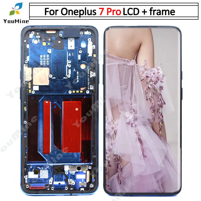 Жидкий AMOLED для OnePlus 7 pro ЖК-дисплей сенсорная панель экран дигитайзер в сборе t 7tpro