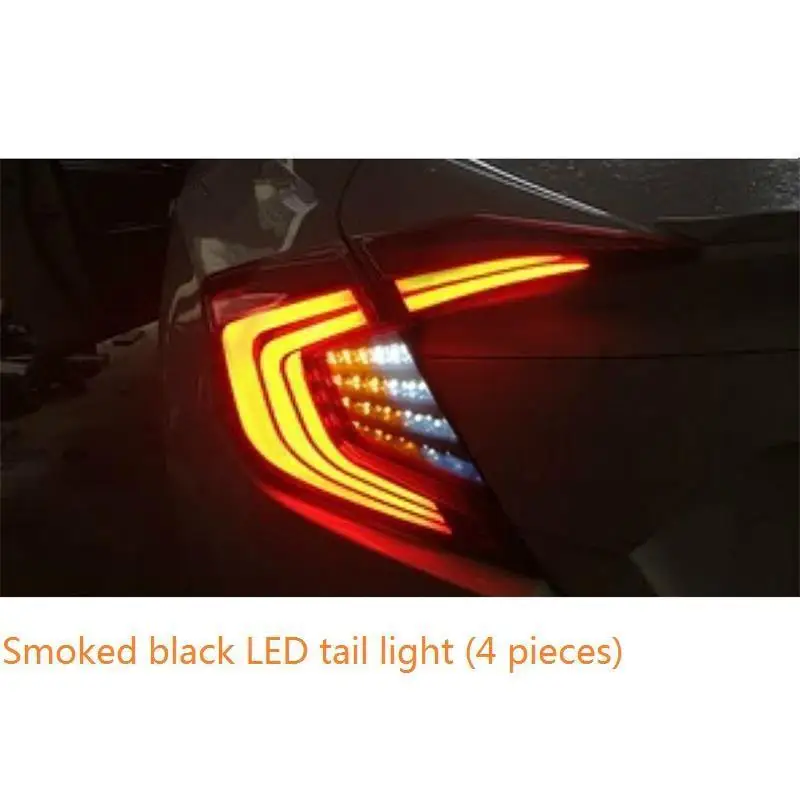 Дневные ходовые автомобильные боковые поворотники Cob Led Drl фары передние противотуманные задние Автомобильные фары в сборе 16 17 для Honda Civic - Цвет: MODEL M