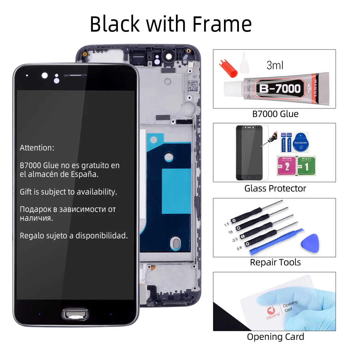 Amoled Дисплей для Oneplus 5T A5010 LCD в сборе с тачскрином 6.01'' черный - Цвет: With Frame Black