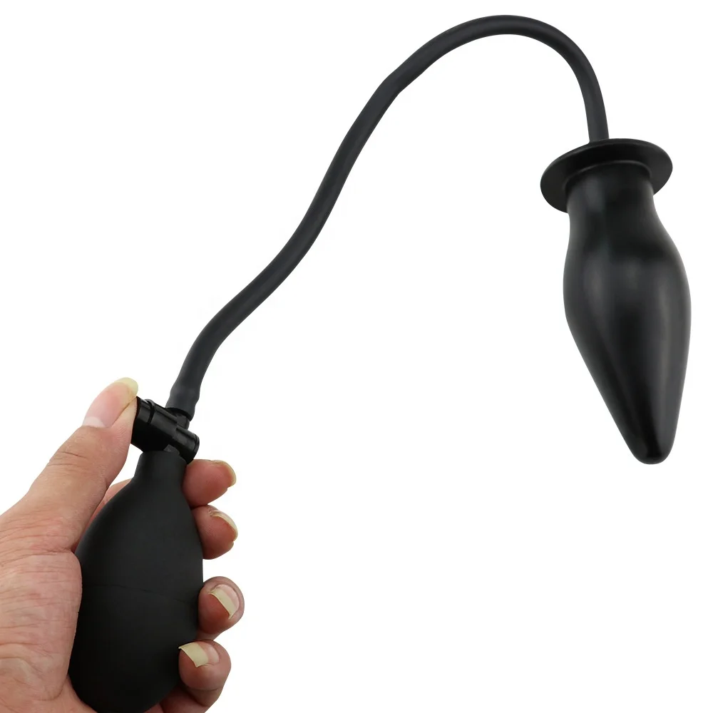 Реалистичный надувной анальный фаллоимитатор расширитель ануса воздушный насос