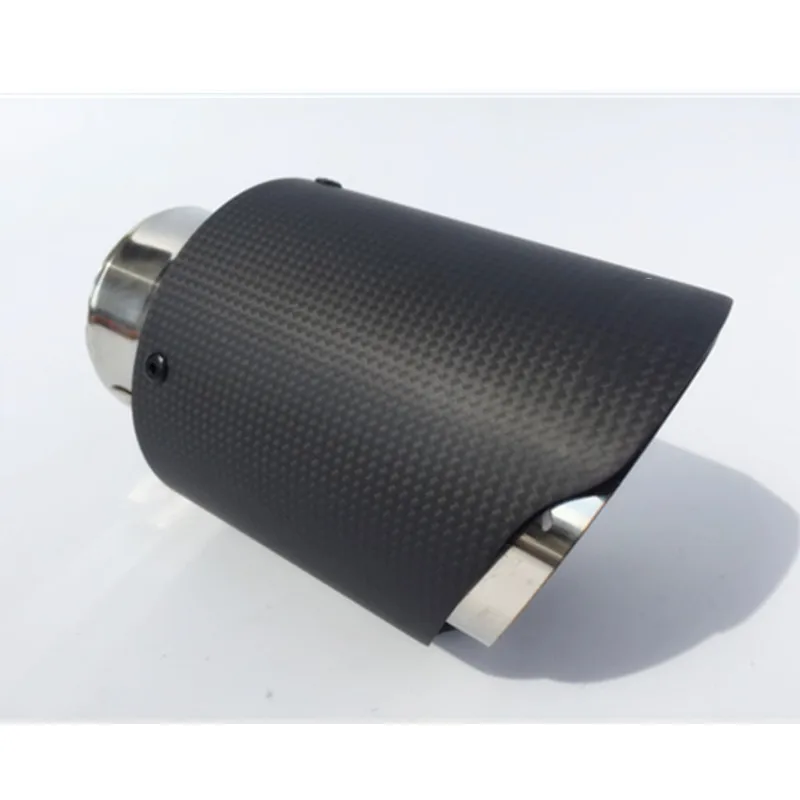 1 шт. Автомобильный Универсальный глянцевый выхлопной глушитель из углеродного