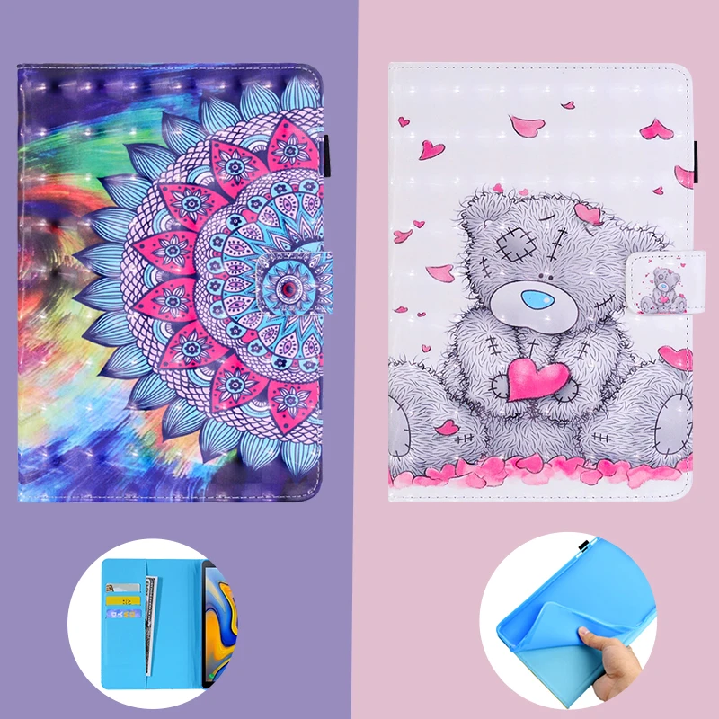 Чехол с 3D рисунком для Samsung Galaxy Tab A 10 1 2019 Женская Роскошная Силиконовая задняя