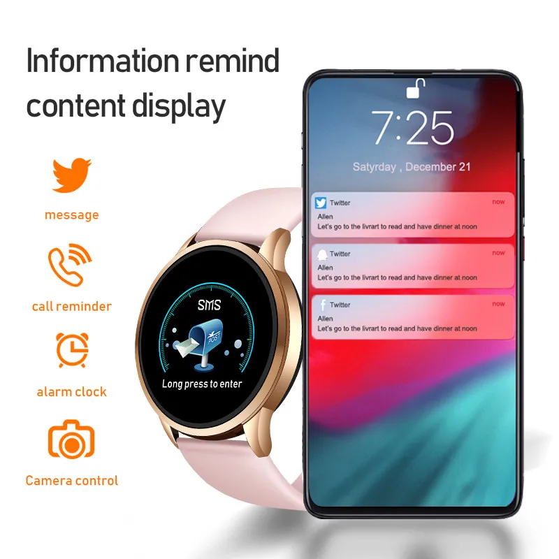 

LIGE 2020 New Smart Watch Blood Pressure Oxygen Fitness Bracelet Watch Heart Rate Monitor IP67 Men Women Sport Smartwatch+Box