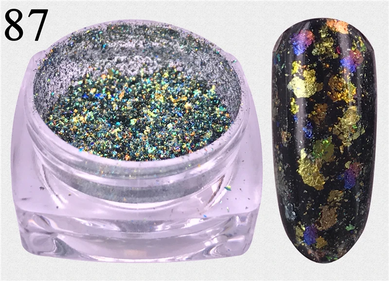 Лидер продаж 2022 года 1 коробка блестки для ногтей в виде Хамелеона порошок
