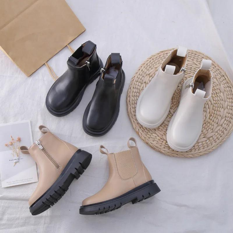 Детская обувь 2020 осень и зима модные новые детские ботильоны из искусственной