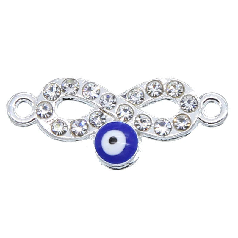 Соединители для ювелирных изделий рука Фатимы Хамса синий глаз 23 х 10 2 мм 6 шт. |