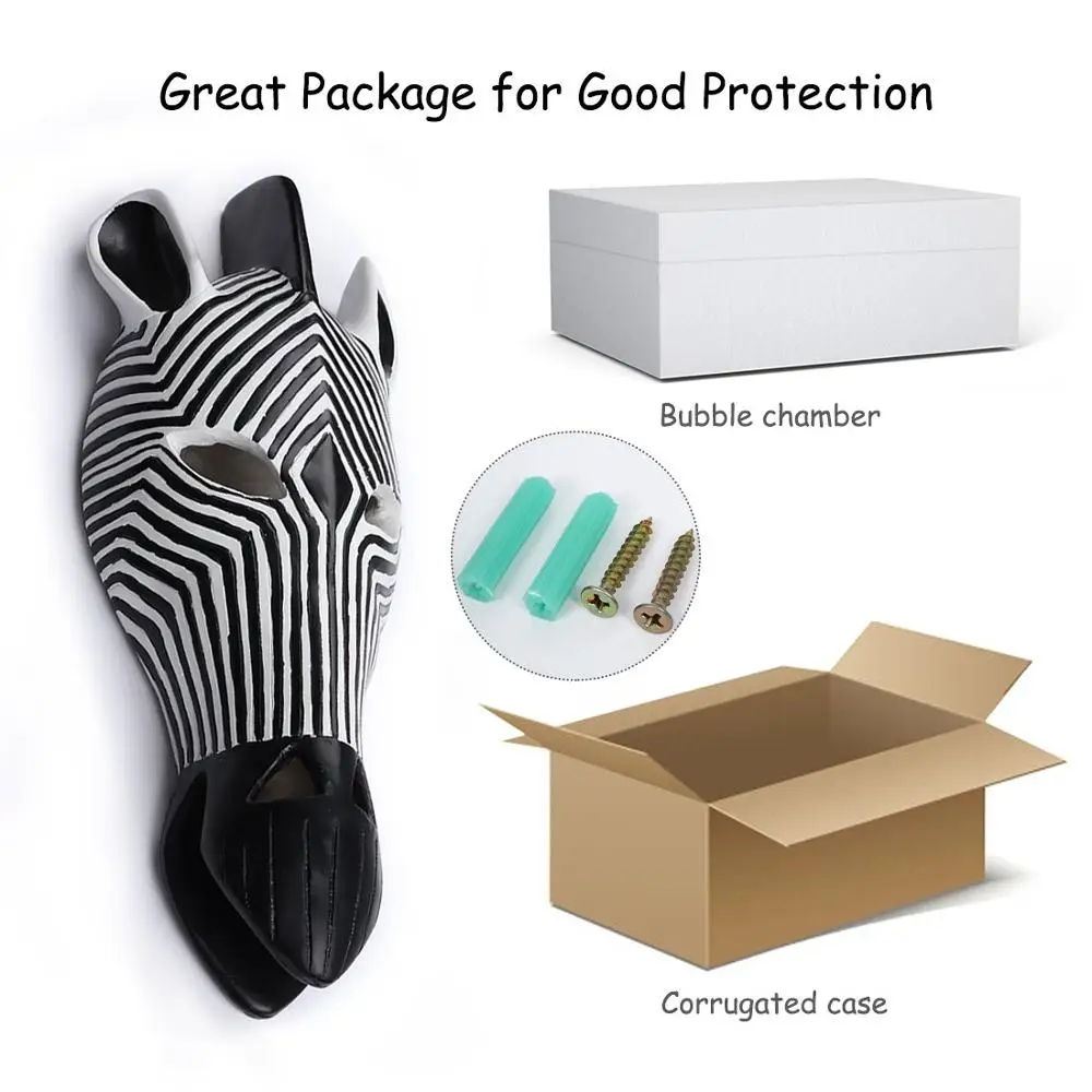 Африканский племени Зебра маска на голову саванны настенный налет скульптура