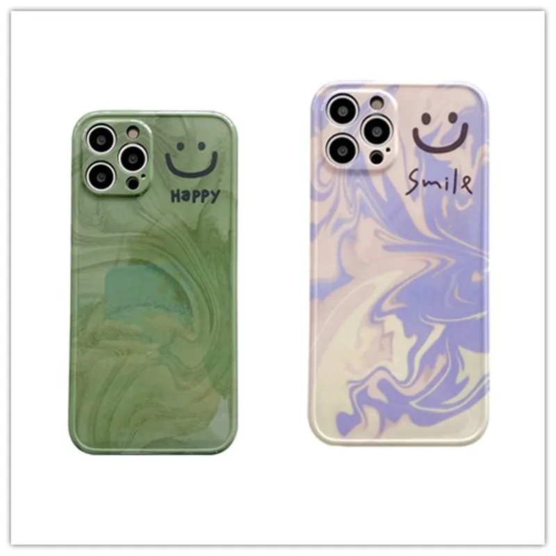 

Для IPhone11 12miniPro оригинальная картина маслом Smiley чехол для телефона XR XS Se Max 78Plus Роскошная силиконовая качественная Противоударная фотография