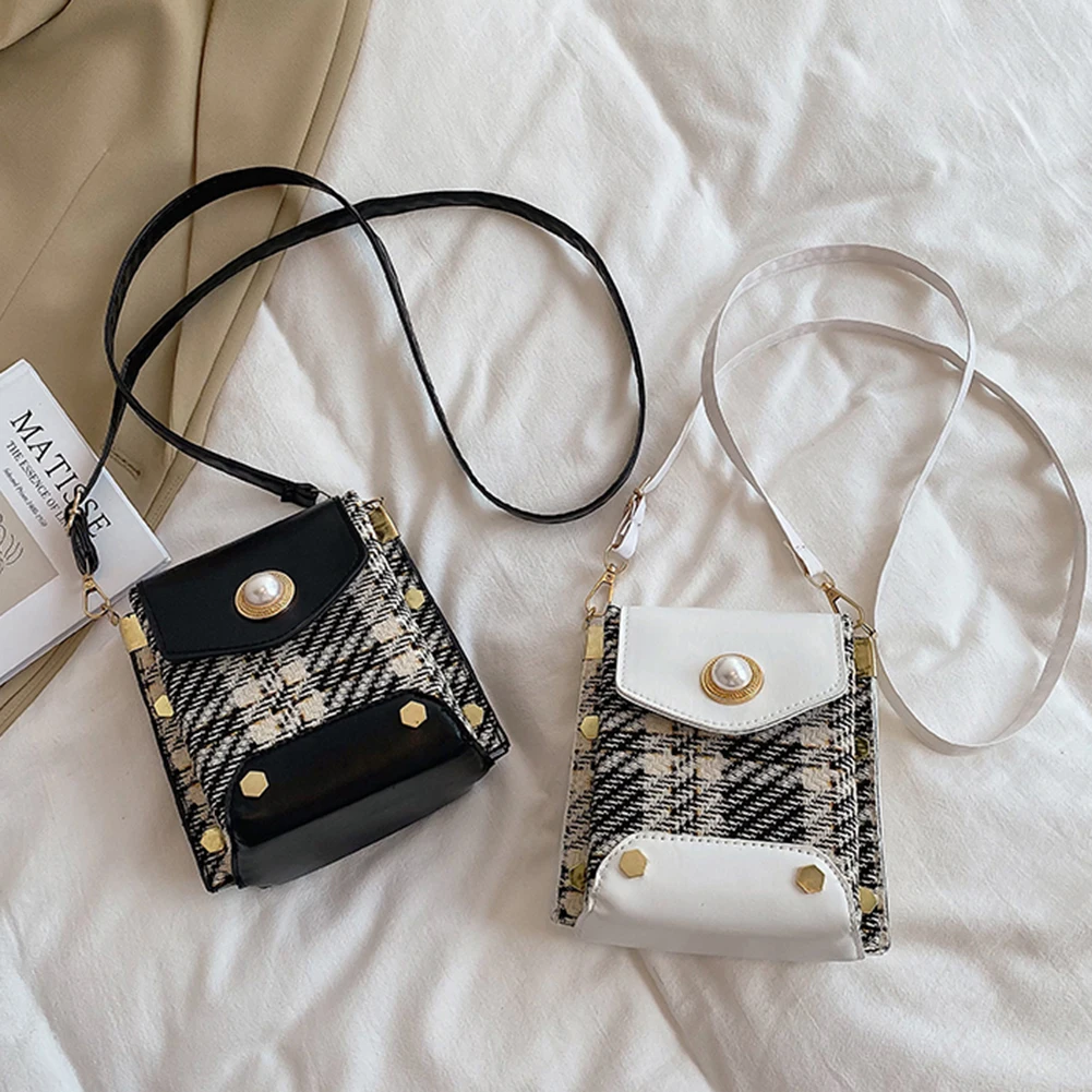 

Women Crossbody Bags Fashion Women Handbags Plaid Pattern Printing Cloth Small Temperament Shoulder Underarm Bags