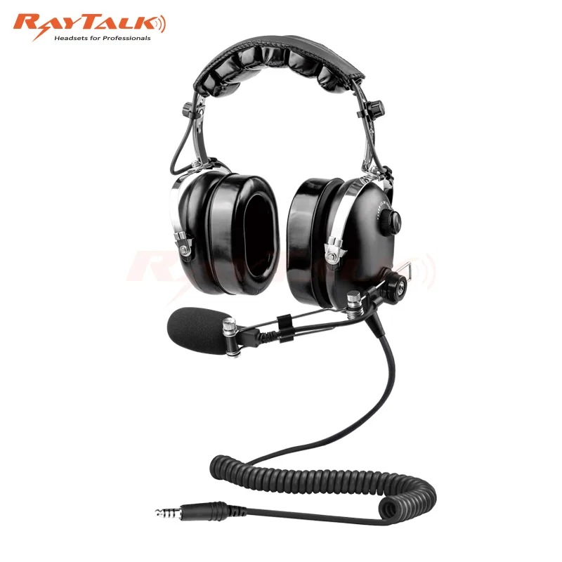 Наушники с микрофоном для вертолета гарнитура пилота U174/U штепсельной вилки Шум