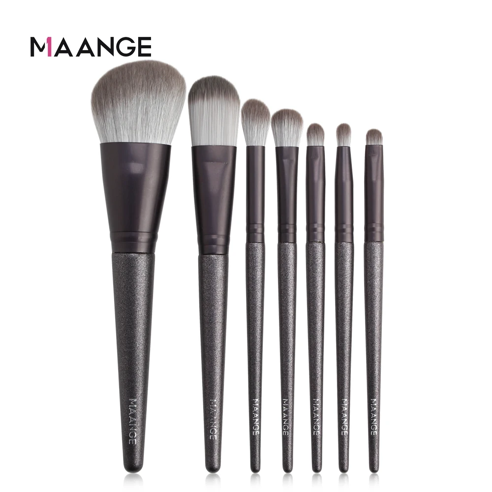

MAANGE 7pcs Makeup Brushes Sets Highlighter Eye Cosmetic Powder Foundation Eye Shadow Cosmetics Professional Eyebrows Soft Hair