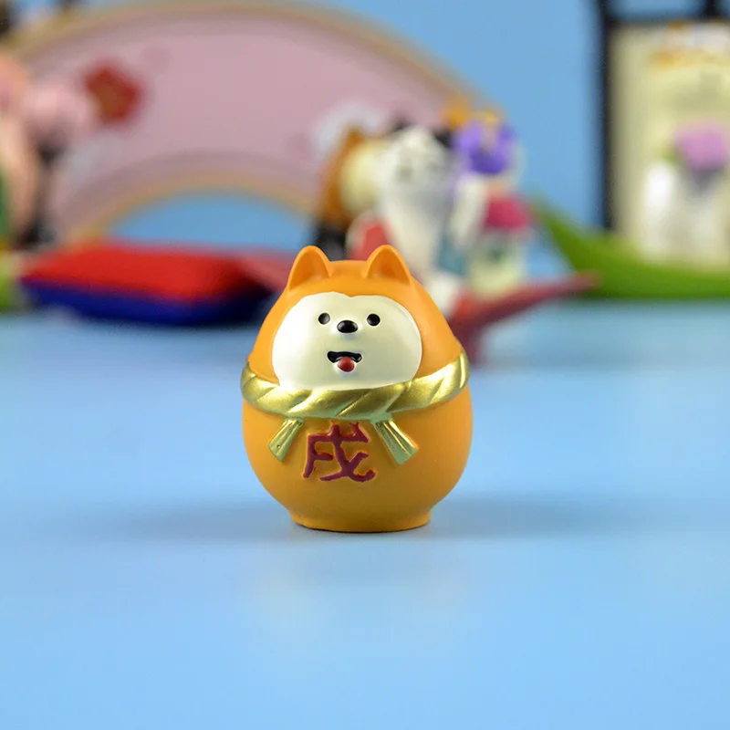 Японский каваи мультфильм Maneki neko талисман Шиба ину кролик Королевское свадебное украшение семья вечерние sakura экран миниатюрная фигурка - Цвет: No1 tumbler shiba