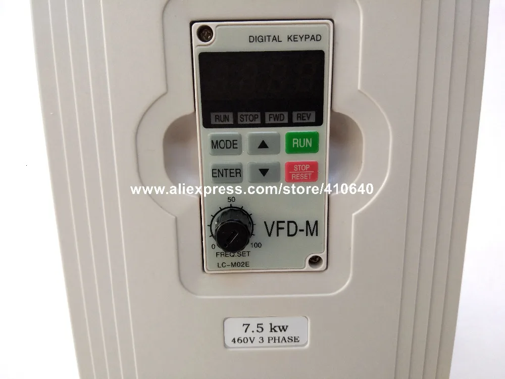 Дельта Инвертор 7.5KW VFD075M43A 3 фазы 380 В до 460 В Номинальная 18 A Новинка 7500 Вт VFD серия инвертор Переменная скорость привод двигателя переменного тока