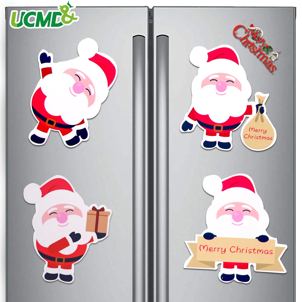 Санта Клаус Наклейки на холодильник рождественские наклейки украшения наклейка