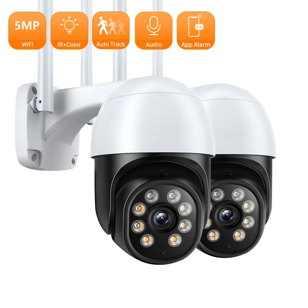 

5MP HD PTZ Wifi IP Camera 1080P Auto Tracking Outdoor Wireless Security CCTV PTZ Camera Home Speed Dome Surveillance Camera
