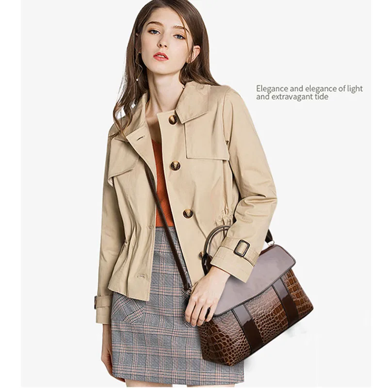 

Luxurious Ladies Handbags Two-piece Designer Leather Women Bags Crocodile Pattern Tote For Lady Fashion Shoulder Crossbody Bag