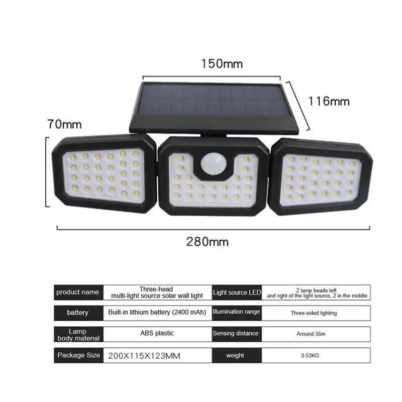 

LED Solar Lamp Wall Light Solar Powered Motion Sensor Lights Outdoor Garden Waterproof Security Wall Lamp Garden Lighting