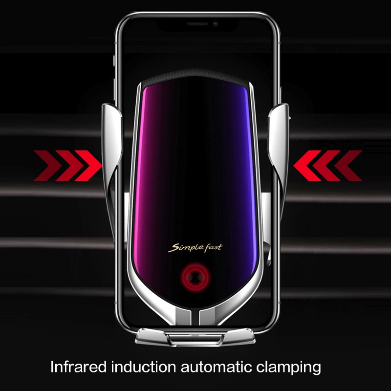 Автоматическая Зажимная инфракрасная Индукционная подставка QI для